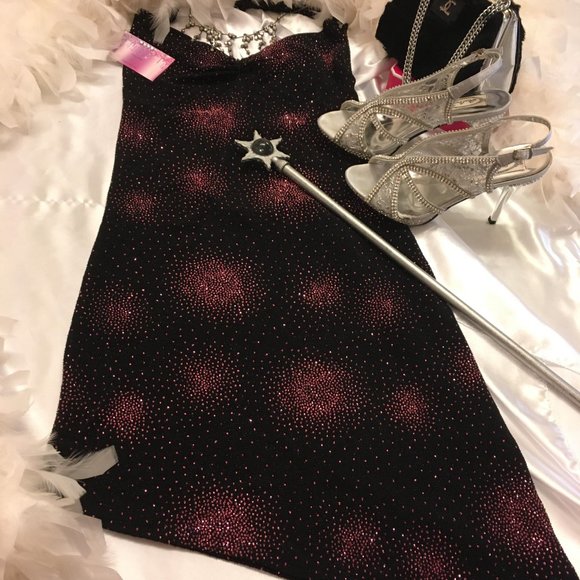 RARE gorgeous pixie dress covered in sapphire pink glitter! - Picture 11 of 16